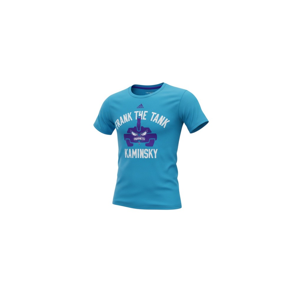 Adidas T-Shirt Mens Small Blue Frank Kaminsky Charlotte Hornets Frank The Tank